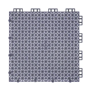 HY001 interlocking floor tile in Silver Gray