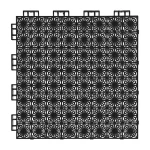 HY002 interlocking floor tile in Black