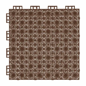 HY002 interlocking floor tile in Brown