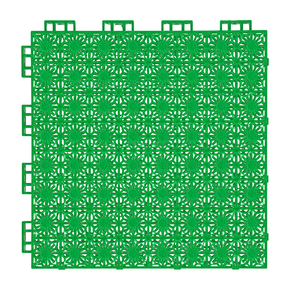 HY002 interlocking floor tile in Grass Green