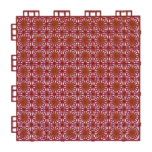 HY002 interlocking floor tile in Red
