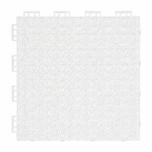 HY002 interlocking floor tile in White