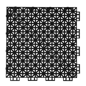 HY003 interlocking floor tile in Black