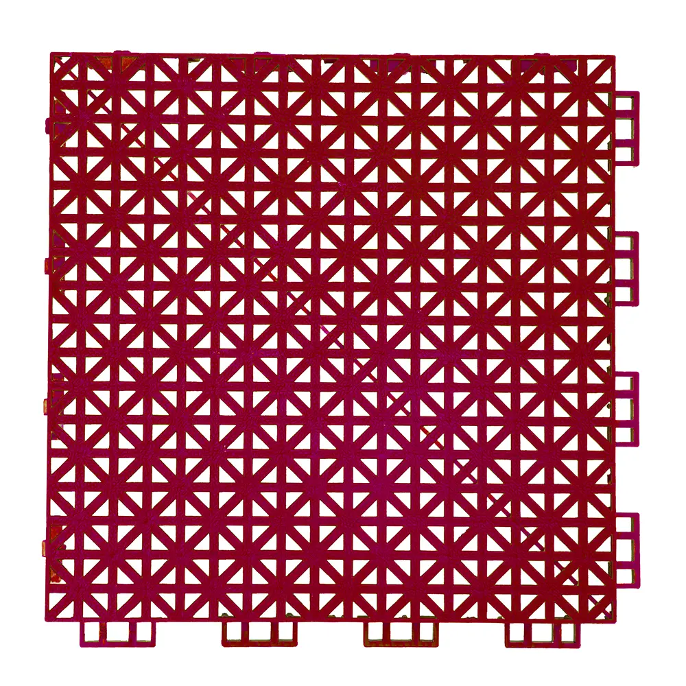 HY003 interlocking floor tile in Red