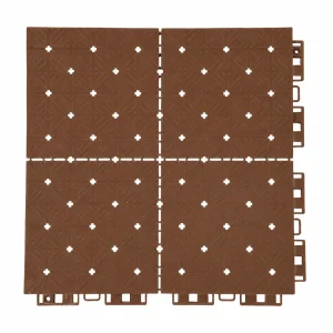 HY007 interlocking floor tile in Brown