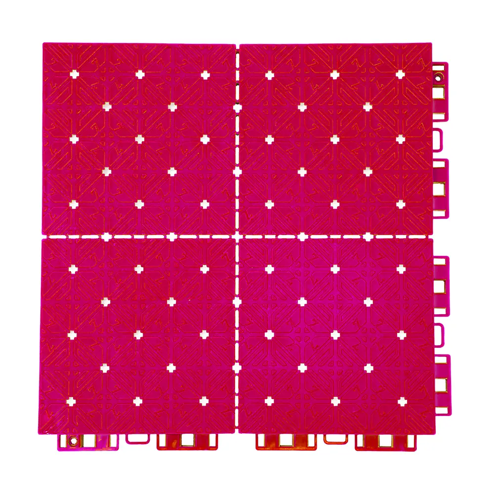 HY007-S interlocking floor tile in Red