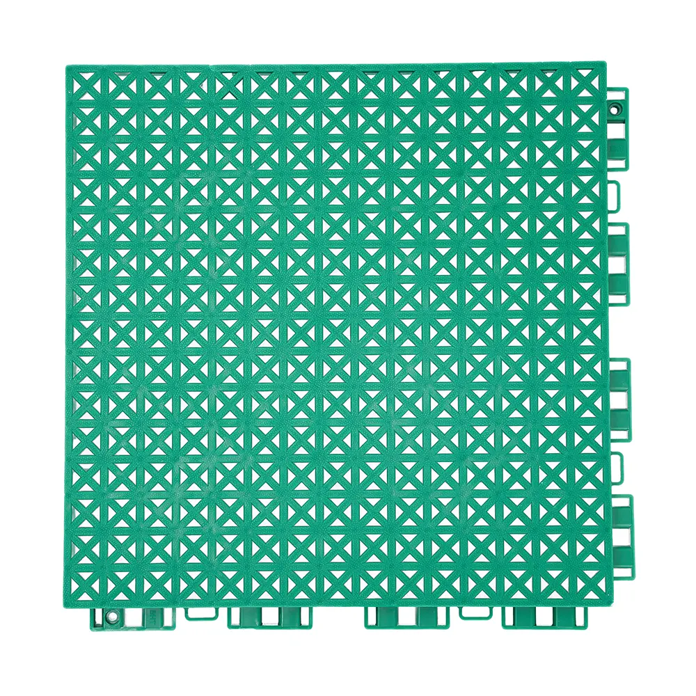 HY008 interlocking floor tile in Grass Green