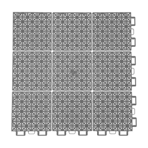 HY009 interlocking floor tile in Silver Gray