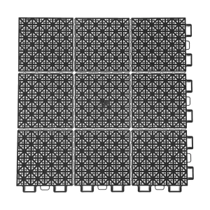 HY009-S interlocking floor tile in Black