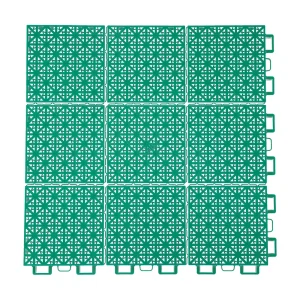 HY009-S interlocking floor tile in Grass Green