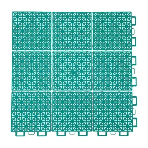 HY009-S interlocking floor tile in Light Blue