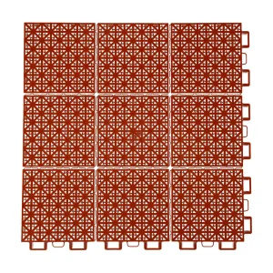 HY009-S interlocking floor tile in Red
