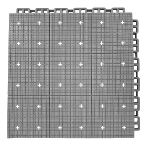 HY010-S interlocking floor tile in Silver Gray
