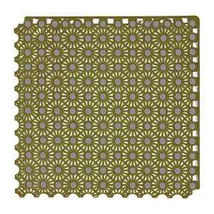 HY011 interlocking floor tile in Brown