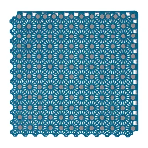 HY011 interlocking floor tile in Light Blue