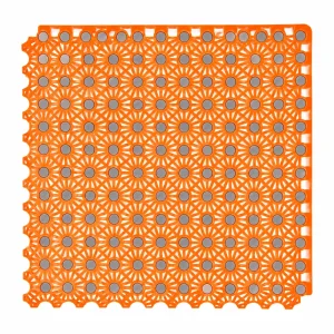 HY011 interlocking floor tile in Orange