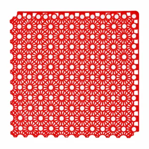 HY011 interlocking floor tile in Red