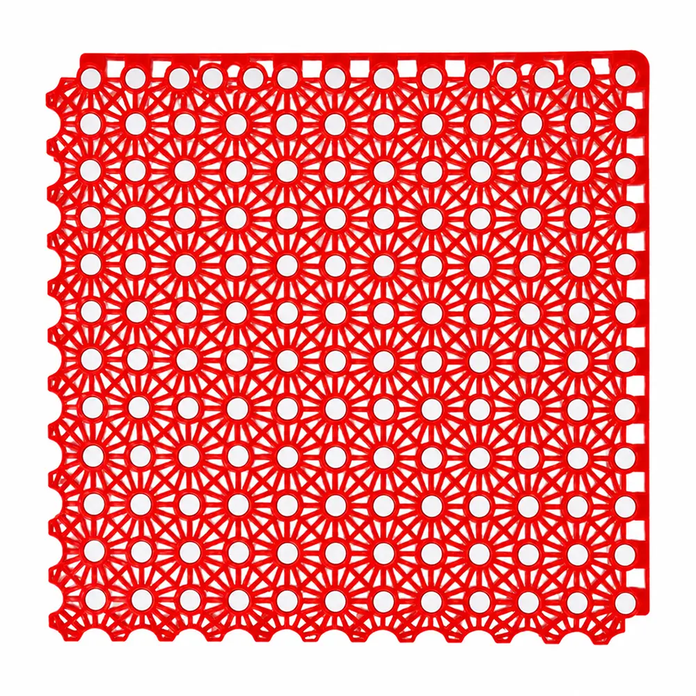 HY011 interlocking floor tile in Red