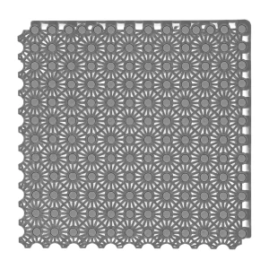 HY011 interlocking floor tile in Silver Gray