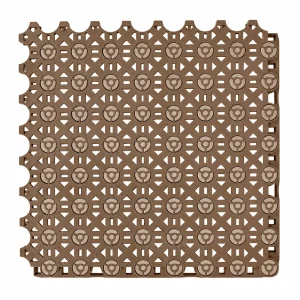 HY012 interlocking floor tile in Brown
