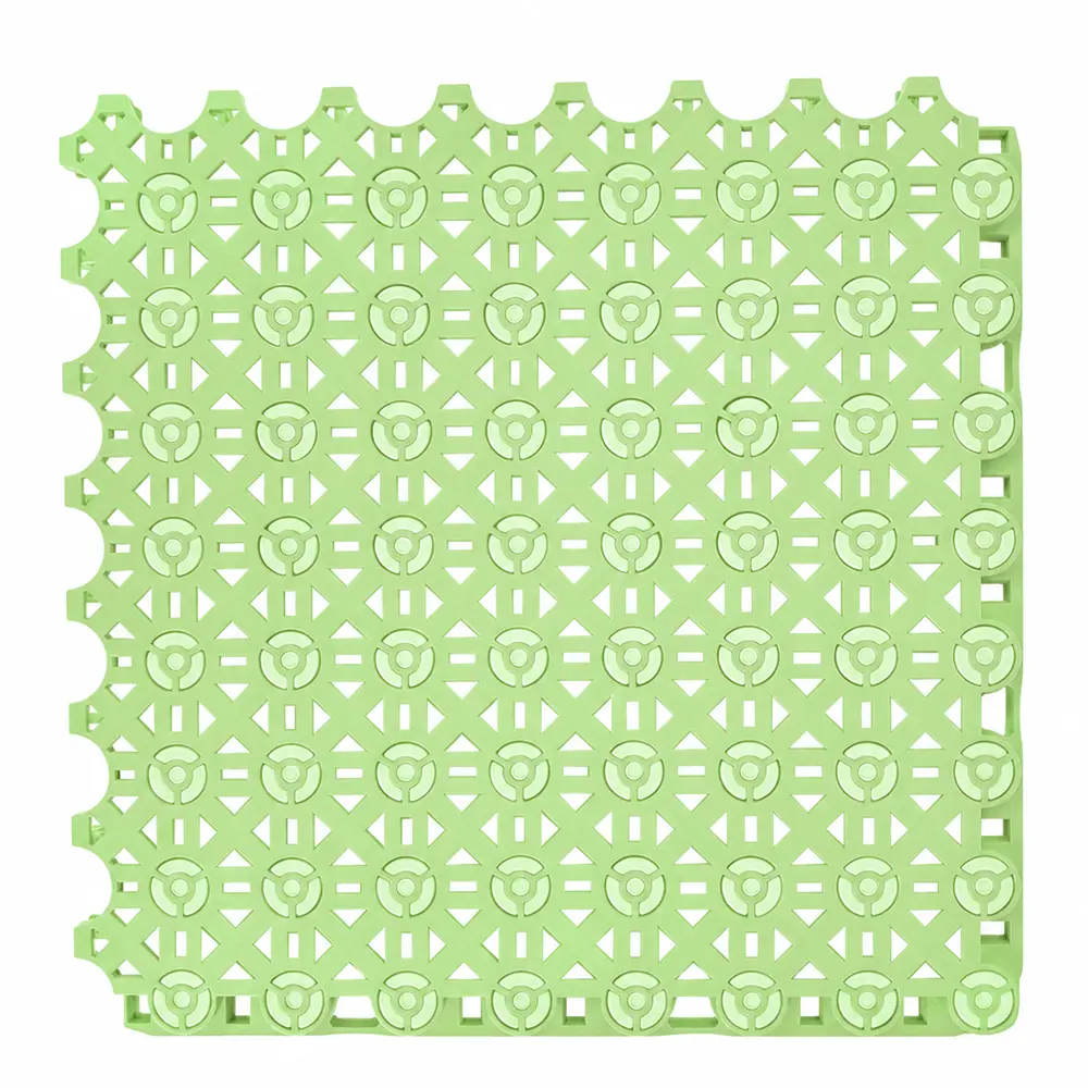 HY012 interlocking floor tile in Light Green