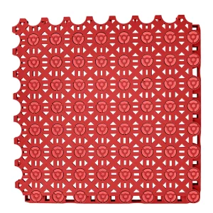 HY012 interlocking floor tile in Red