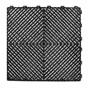 HY014 interlocking floor tile in Black