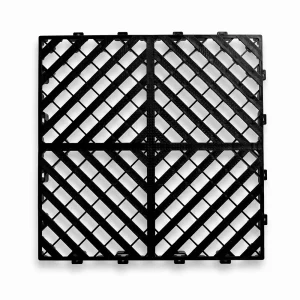 HY015 interlocking floor tile in Black
