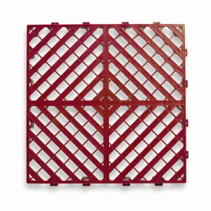 HY015 interlocking floor tile in Red