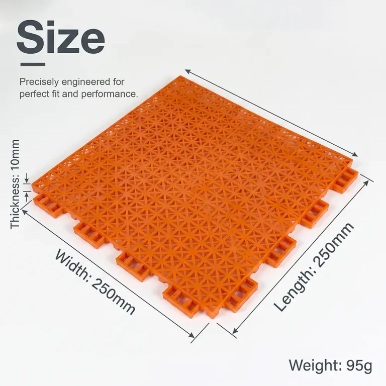 HY001 interlocking floor tile size reference