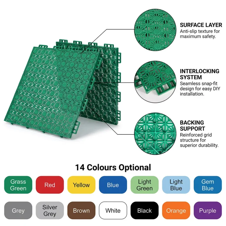 HY002 interlocking floor tile surface detail