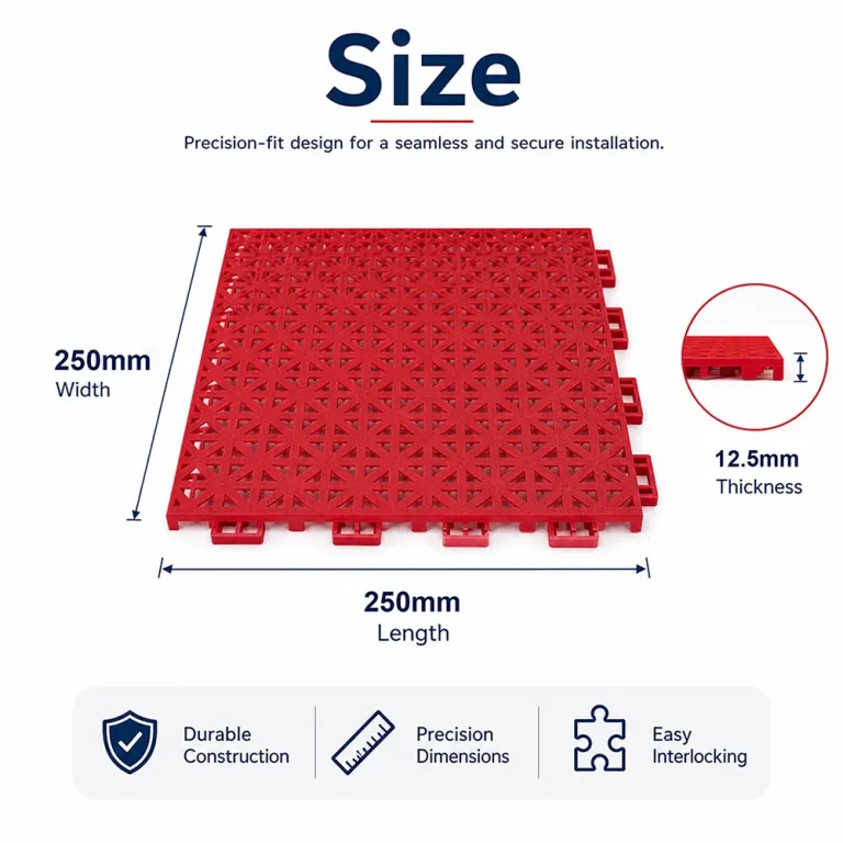HY003 interlocking floor tile size reference