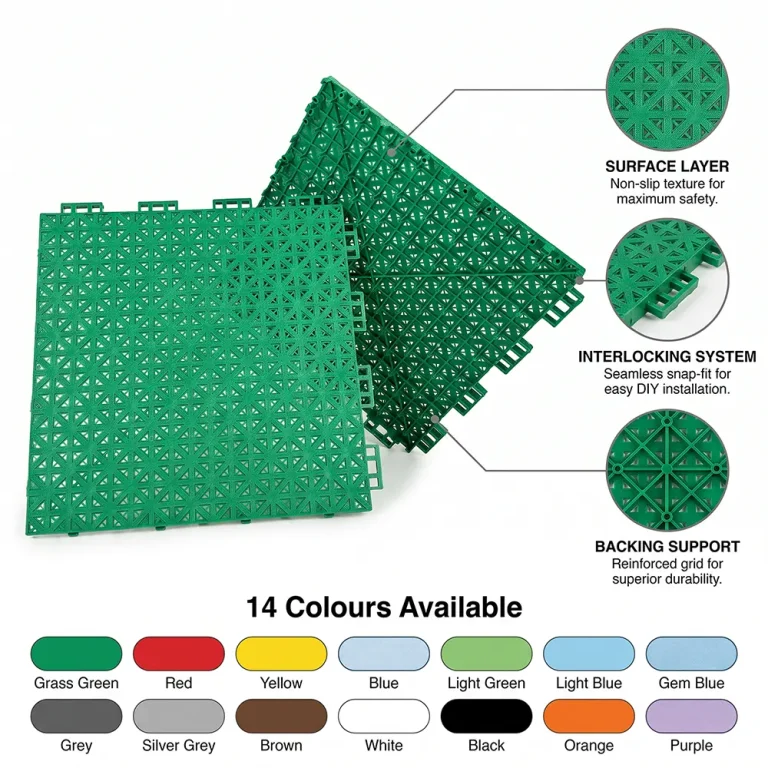 HY004 interlocking floor tile surface detail