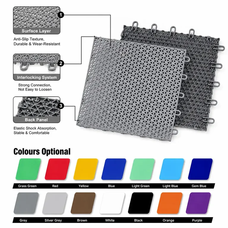 HY005 interlocking floor tile surface detail