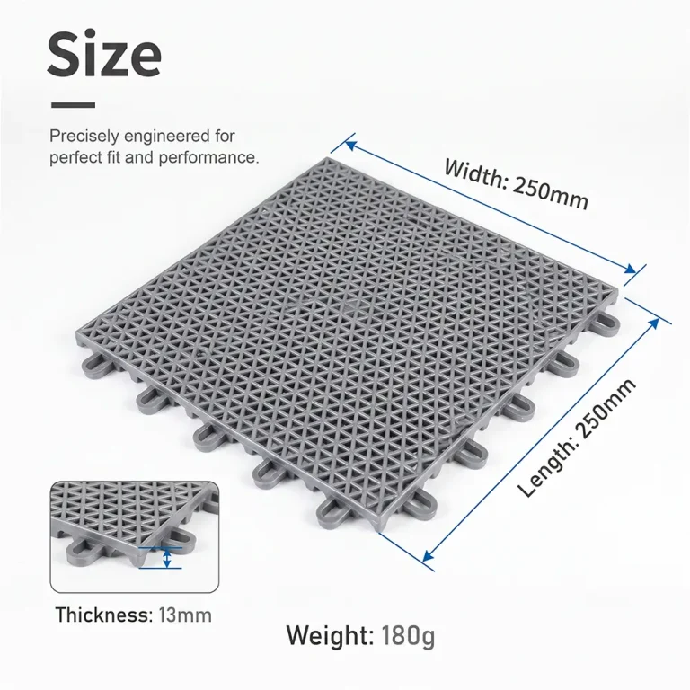 HY005 interlocking floor tile size reference