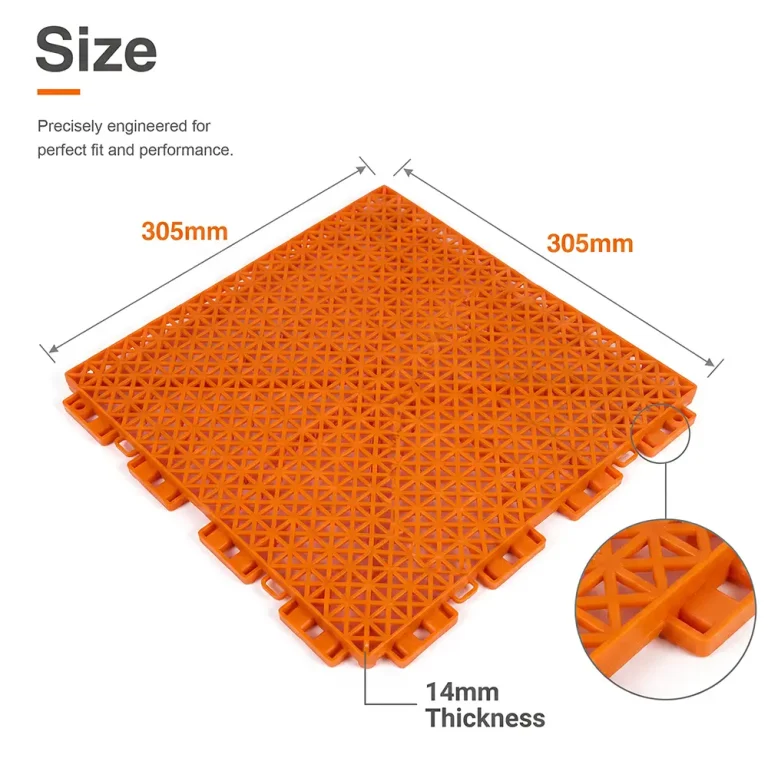 HY006 interlocking floor tile size reference