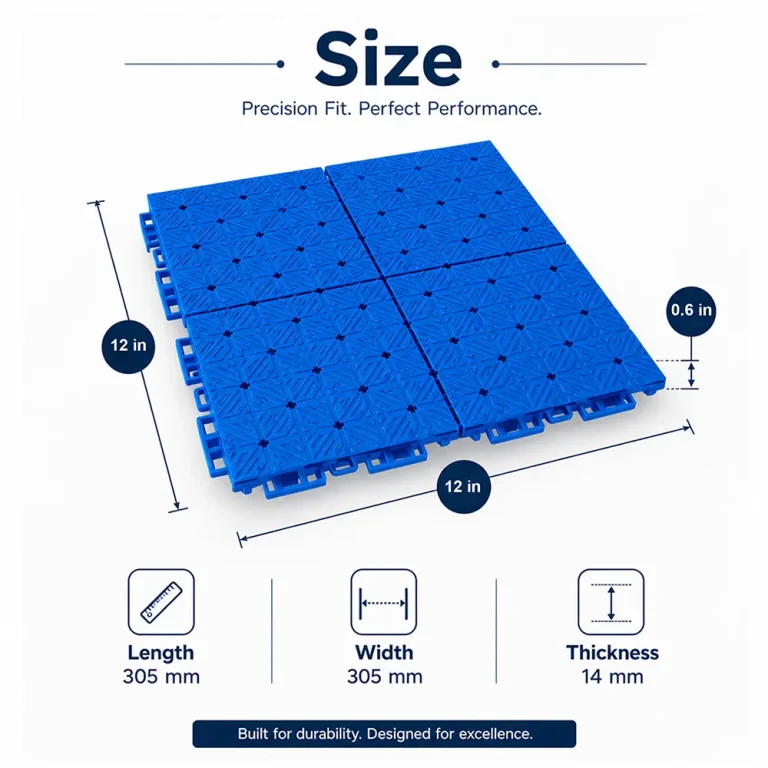 HY007-S interlocking floor tile size reference