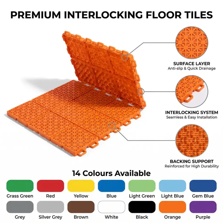 HY009 interlocking floor tile surface detail