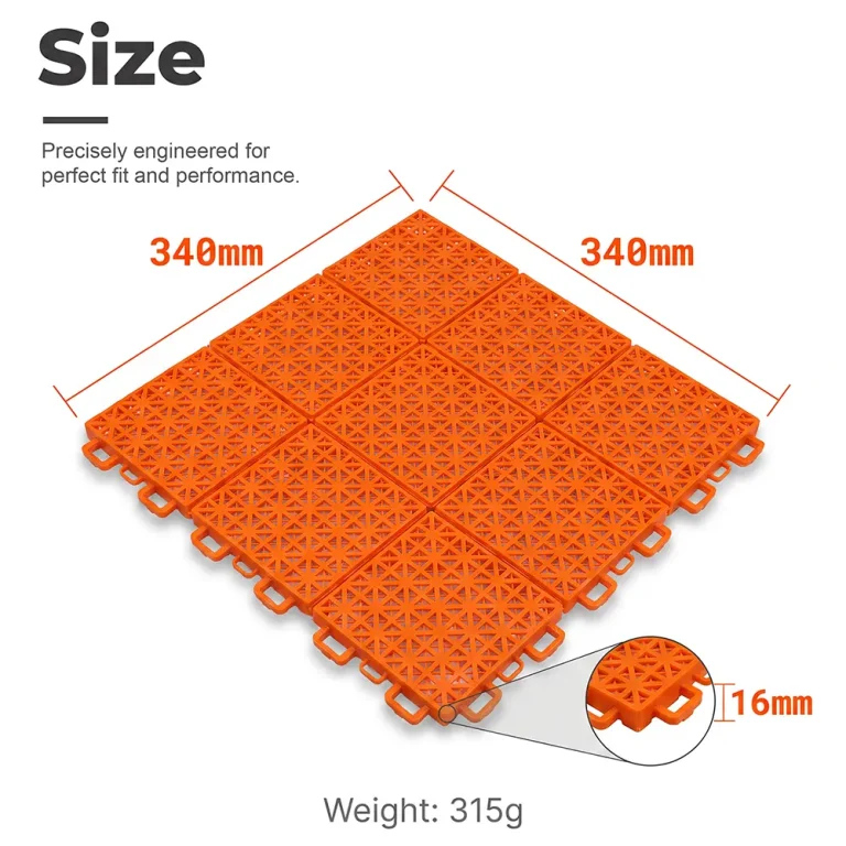 HY009-S interlocking floor tile size reference