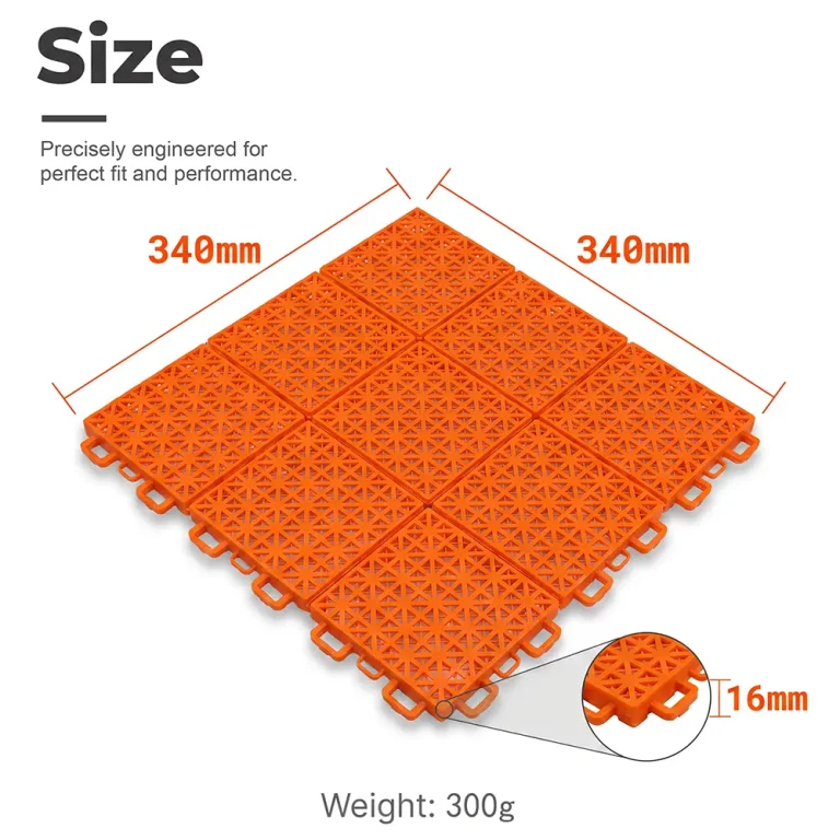 HY009 interlocking floor tile size reference