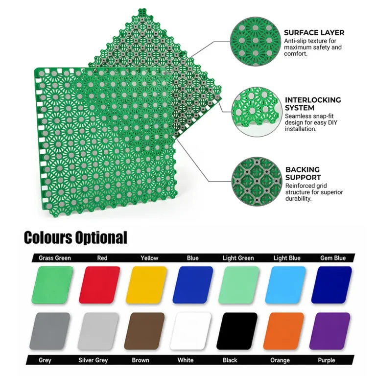 HY011 interlocking floor tile surface detail
