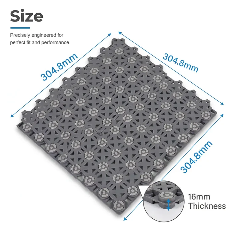 HY012 interlocking floor tile size reference