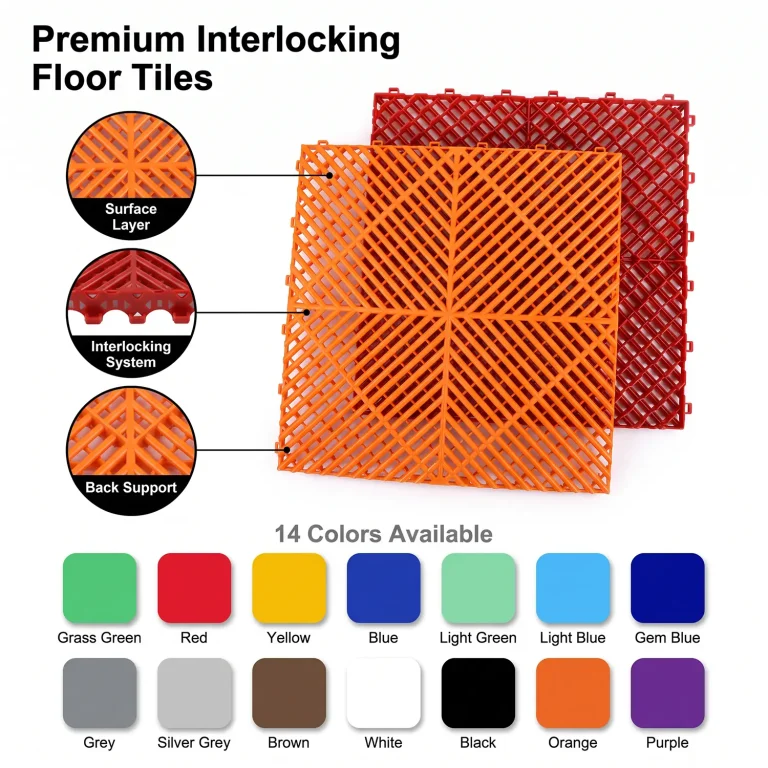 HY013 interlocking floor tile surface detail