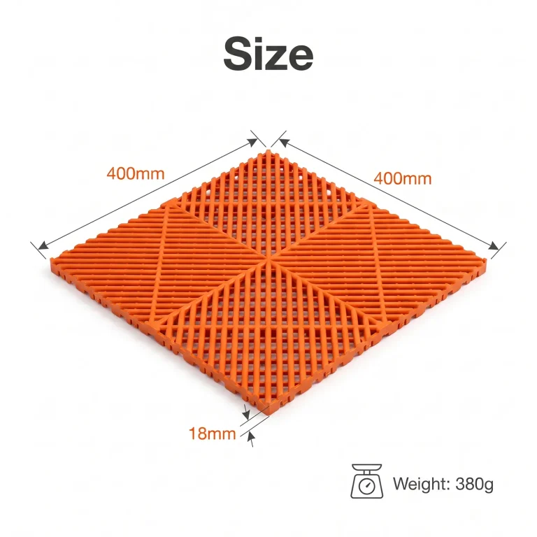 HY013 interlocking floor tile size reference
