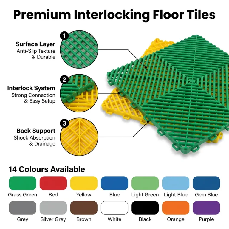 HY014 interlocking floor tile surface detail