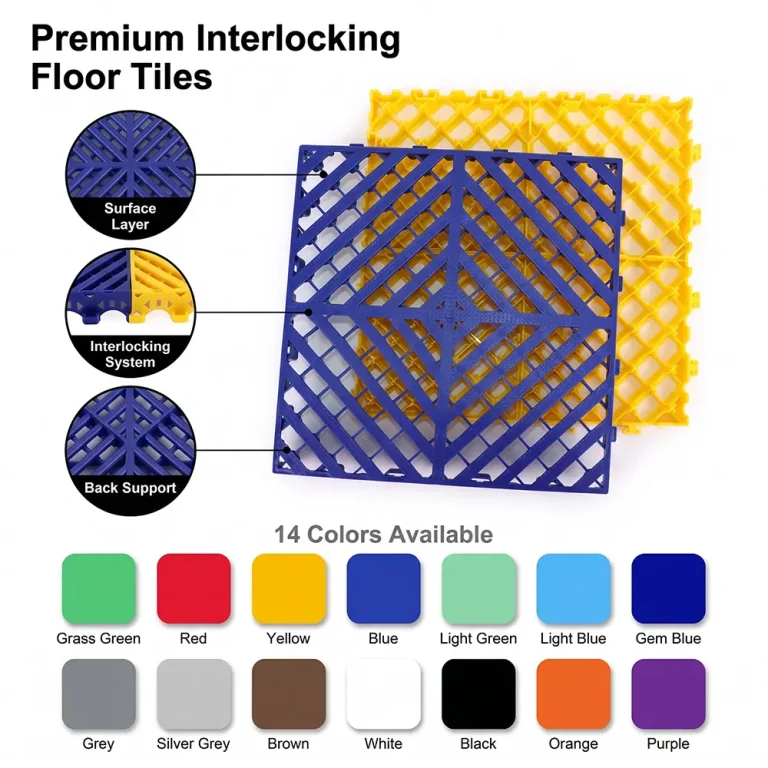 HY015 interlocking floor tile surface detail