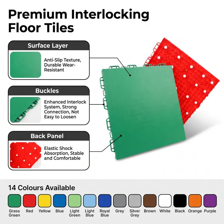 HY017 interlocking floor tile surface detail