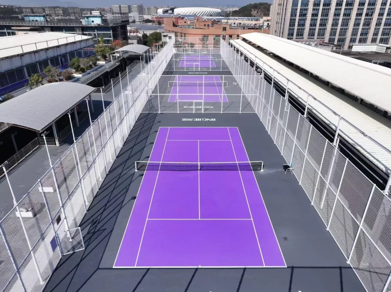 Overview of multiple outdoor net-sport courts